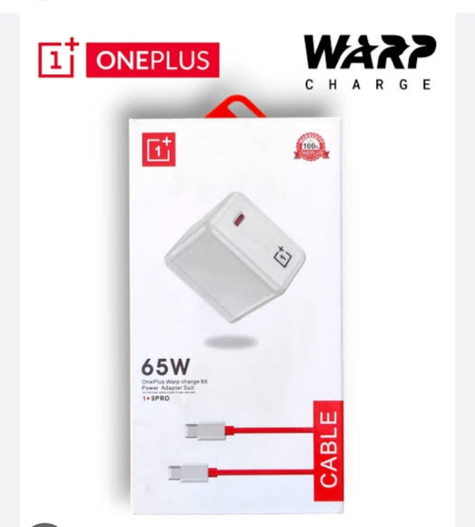 OnePlus Warp Charge 65W Power adapter with Cable
