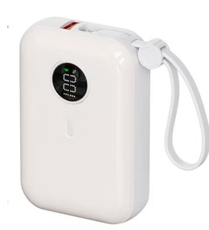 ZUZG 10000mAh Mini Digital Power Bank with Fast Charging Bable
